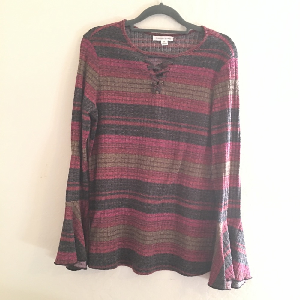 JohnPaulRichard Striped Knit Top